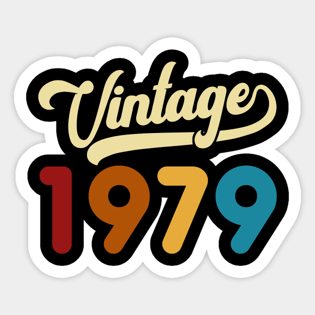 1979 Vintage Gift 41st Birthday Retro Style Sticker by Kimko